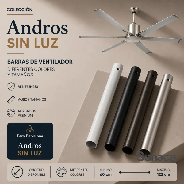 Barra accesorio ventilador Andros Faro Barcelona