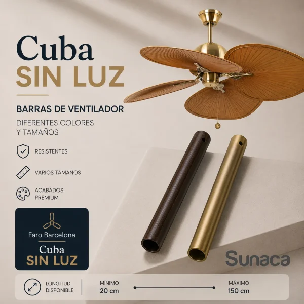 Barra accesorio ventilador Cuba Faro Barcelona
