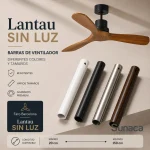 Barra accesorio ventilador Lantau sin luz Faro Barcelona