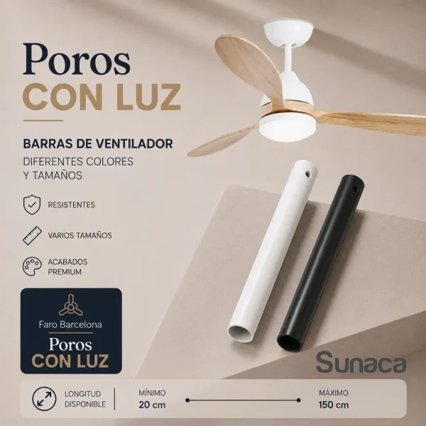 Barra accesorio ventilador Poros Faro Barcelona