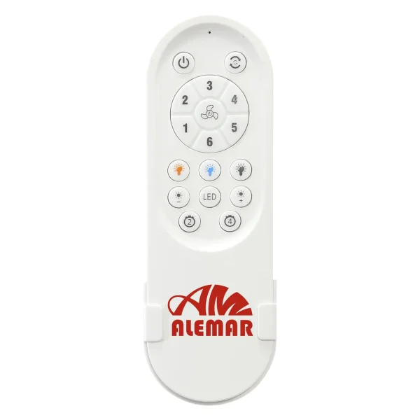 Ventilador de techo Alemar Kent blanco madera clara luz LED 107 cm