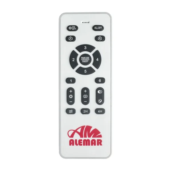 Ventilador retráctil Alemar Duna negro madera luz LED 48-106 cm