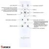 Ventilador retráctil Mantra Luna M Blanco Luz LED 49-106 cm