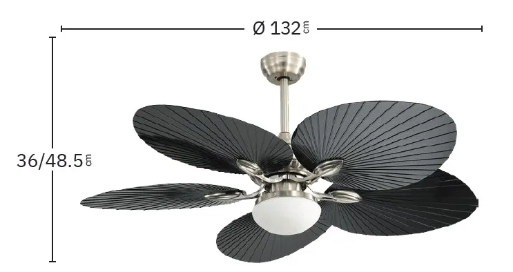 Medidas de Ventilador de techo Chaw Abrila con luz