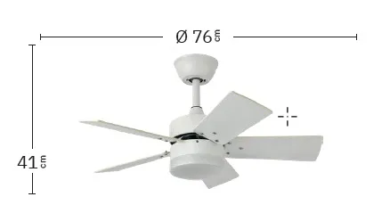 Medidas de Ventilador de techo Marta Abrila con luz
