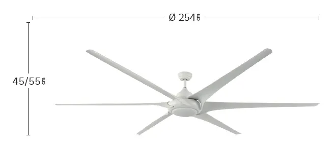 Medidas de Ventilador de techo Moncayo Abrila con luz