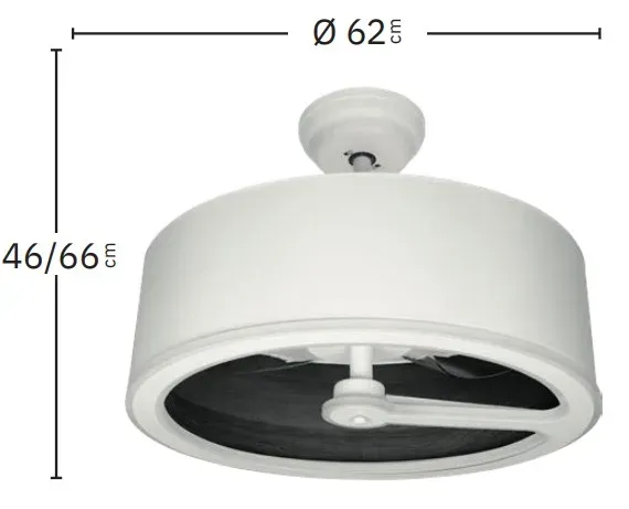 Medidas de Ventilador de techo TATIANA Abrila con luz