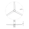 Ventilador Mantra Up & Down Transparente Transparentes Luz LED 122 cm