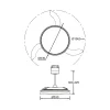 Ventilador retráctil Mantra Glass Fan M Blanco Luz LED 53-106 cm