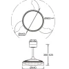Ventilador retráctil Mantra Glass Fan S Blanco Luz LED 44-91 cm