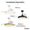 Ventilador retráctil Mantra Alaska Blanco Luz LED 50-106 cm