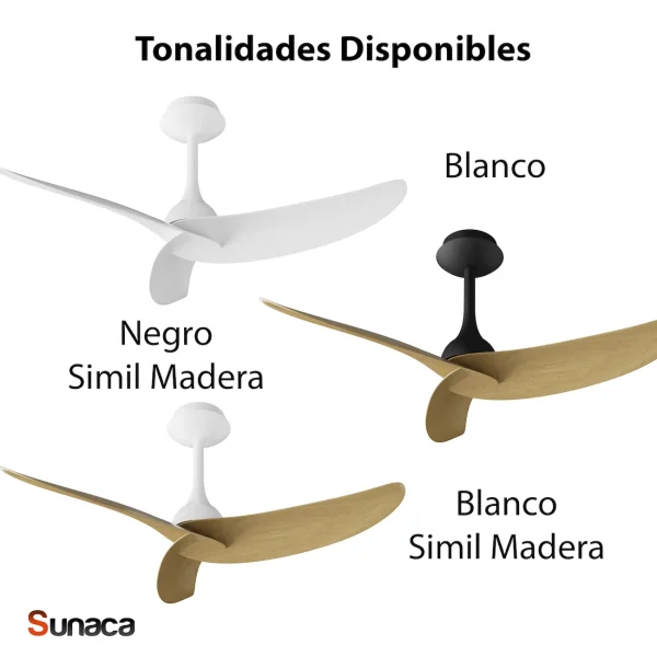 Ventilador de techo Mantra Ipanema Blanco Madera clara Sin Luz 107 cm