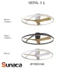 Ventilador de techo Mantra Nepal II Negro Madera clara Luz LED 100 cm