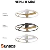 Ventilador Mantra Nepal II MINI Blanco Madera clara Luz LED 75 cm