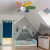 Ventilador Abrila Alves blanco Pastel  intenso con luz 85 cm