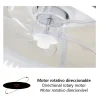 Ventilador de techo Alemar Arco blanco lino tostado luz LED 50 cm