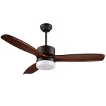 Ventilador de techo Cristalrecord Yarta wengue nogal LED 132 cm