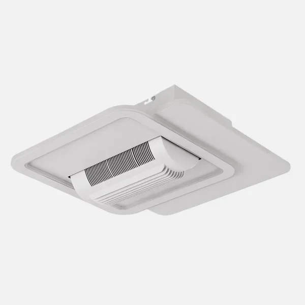 Ventilador de techo Abrila Obelisco blanco luz LED 48 cm