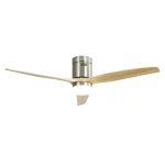 Ventilador de techo Abrila Aguilon níquel haya luz LED 132 cm