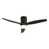 Ventilador Abrila Aguilon Oro envejecido roble luz LED 132 cm