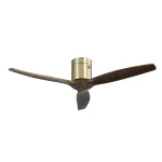 Ventilador de techo Abrila Aguilon cuero madera sin luz 132 cm