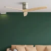 Ventilador de techo Abrila Aguilon níquel madera sin luz 132 cm