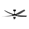 Ventilador de techo Abrila Altea negro luz LED 142 cm