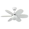Ventilador de techo Abrila Alves blanco - haya con luz 85 cm