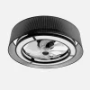 Ventilador Abrila Anastasia negro luz LED 60 cm
