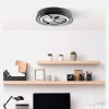 Ventilador Abrila Anastasia negro luz LED 60 cm