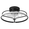 Ventilador de techo Abrila Anuska negro luz LED 70 cm