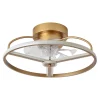 Ventilador de techo Abrila Anuska Oro blanco luz LED 70 cm