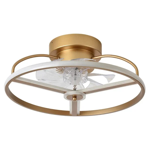Ventilador de techo Abrila Anuska Oro negro luz LED 70 cm