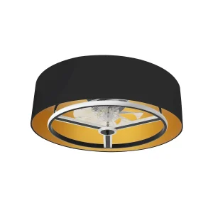 Ventilador de techo Abrila Anuska negro luz LED 70 cm