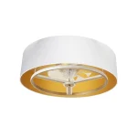 Ventilador de techo Abrila Anuska Oro blanco luz LED 70 cm