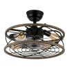 Ventilador de techo Abrila Arcadia negro con luz 50 cm