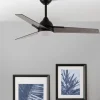 Ventilador de techo Abrila Argestes negro Gris luz LED 132 cm