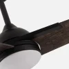 Ventilador de techo Abrila Argestes negro Gris luz LED 132 cm