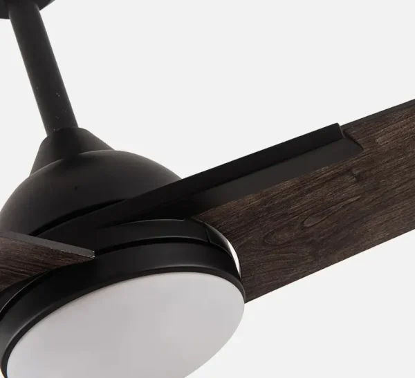 Ventilador de techo Abrila Argestes negro Gris luz LED 132 cm