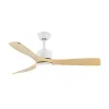 Ventilador de techo Abrila Azabache blanco haya luz LED 112 cm