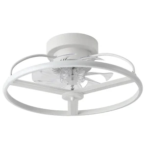 Ventilador de techo Abrila Bora blanco luz LED 50 cm
