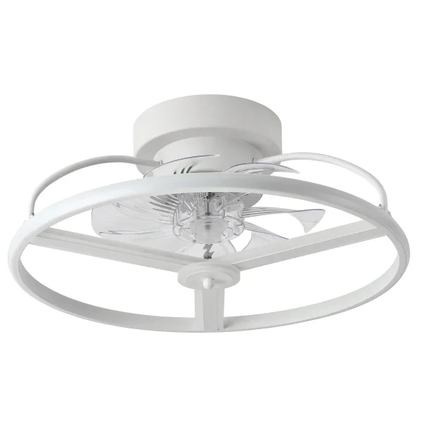 Ventilador de techo Abrila Bora blanco luz LED 50 cm