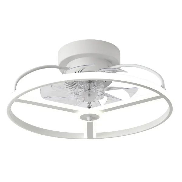 Ventilador de techo Abrila Bora blanco luz LED 50 cm