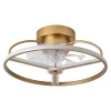 Ventilador de techo Abrila Bora negro luz LED 50 cm