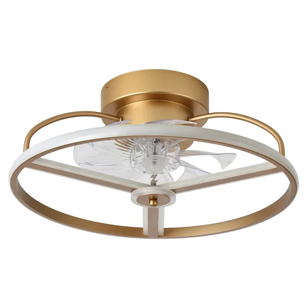 Ventilador de techo Abrila Bora negro luz LED 50 cm