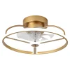 Ventilador de techo Abrila Bora Oro luz LED 50 cm