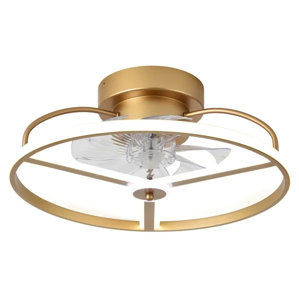 Ventilador de techo Abrila Bora Oro luz LED 50 cm
