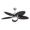 Ventilador de techo Borasco Abrila níquel luz led
