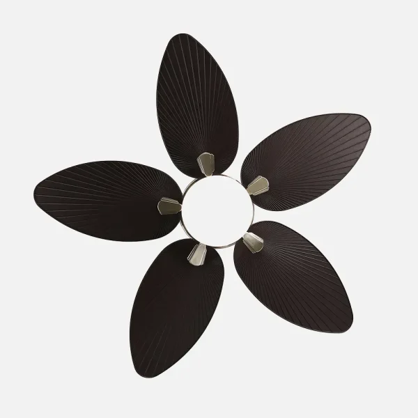 Ventilador de techo Borasco Abrila níquel luz led