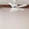 Ventilador de techo Abrila Braw blanco - haya luz LED 106,7 cm